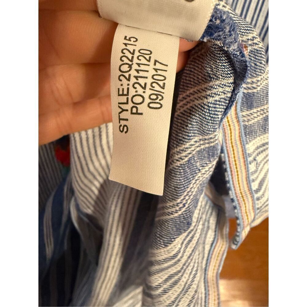 Vineyard Vines Linen Striped Tassel Shift Dress‎ in Dazzling Blue Sz 00 Womens - Picture 8 of 11